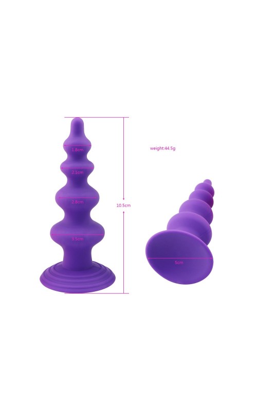 Ophelia's Dream Toys- Beaded cone plug purple