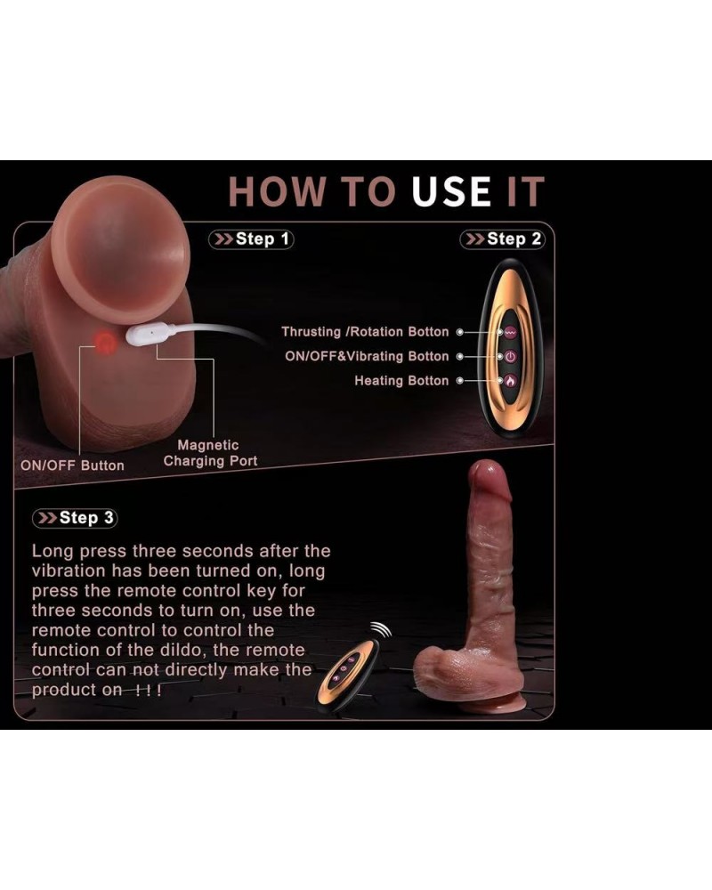 Ophelia's Dream Toys- Thrusting and vibrating dildo with remote control