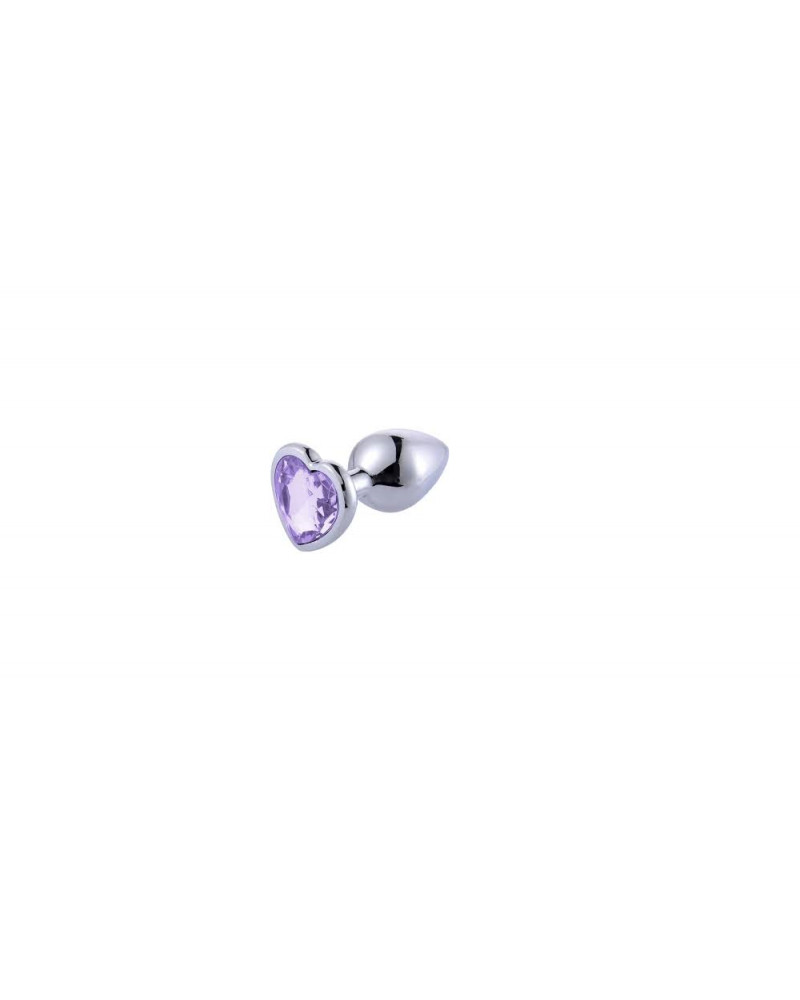 Ophelia's Dream Toys - Heart Anal Plug Lilac Rhinestone - Small