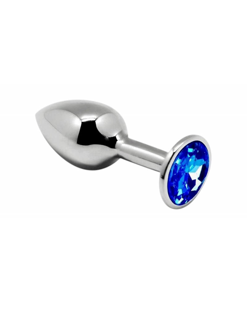 Ophelia's Dream Toys - Metal Anal Plug Blue Rhinestone- Small