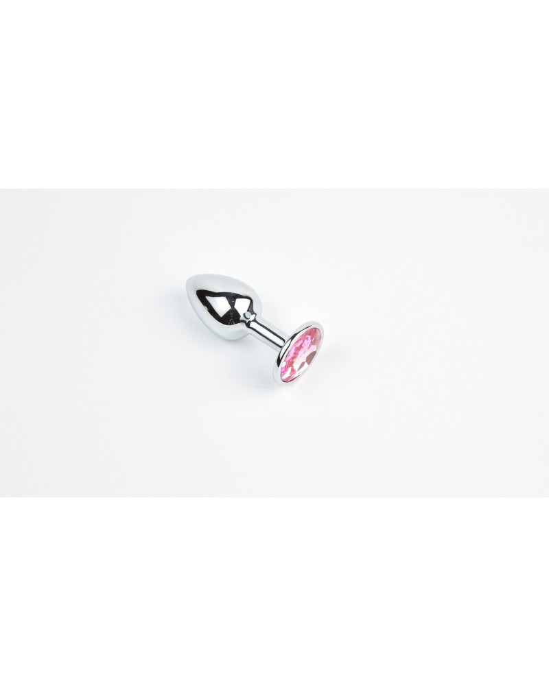 Ophelia's Dream Toys - Metal Anal Plug Pink Rhinestone - Small