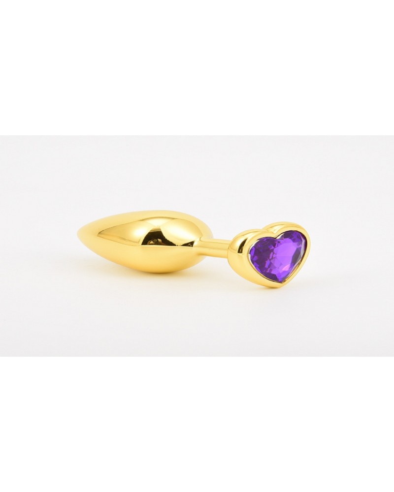Ophelia's Dream Toys - Heart Anal Plug Purple(Gold) Rhinestone - Small Ophelia's Dream Toys - Heart Anal Plug Purple(Gold) Rhinestone - Small