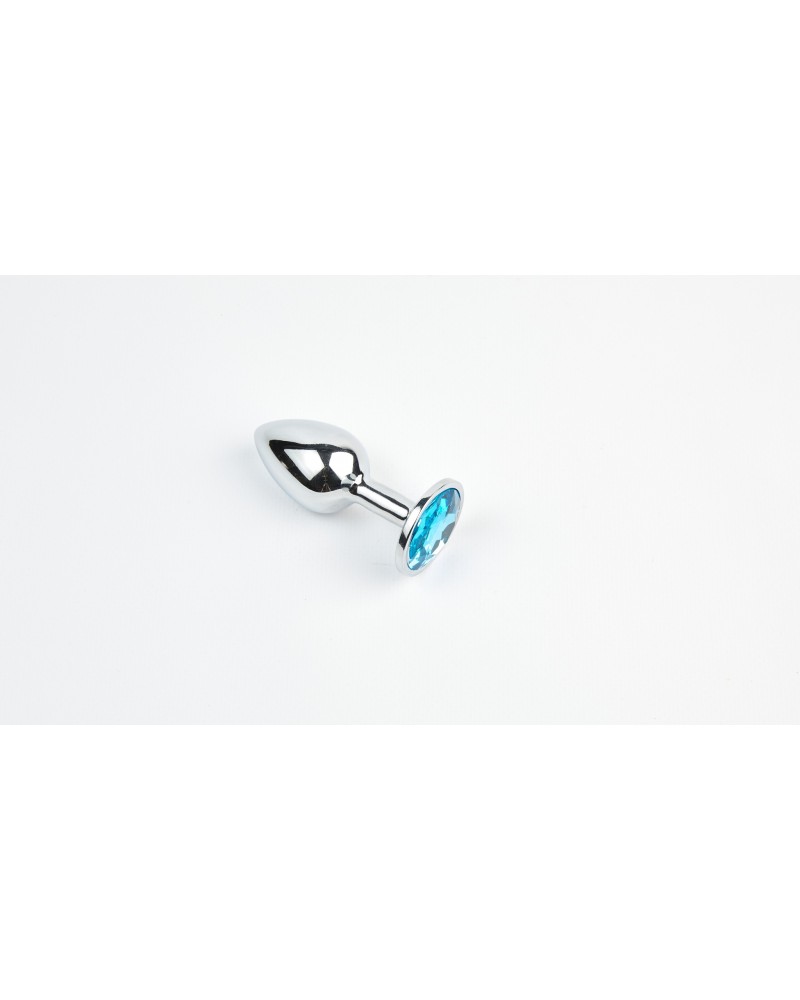 Ophelia's Dream Toys - Metal Anal Plug Aqua Blue Rhinestone - Small Ophelia's Dream Toys - Metal Anal Plug Aqua Blue Rhinestone - Small