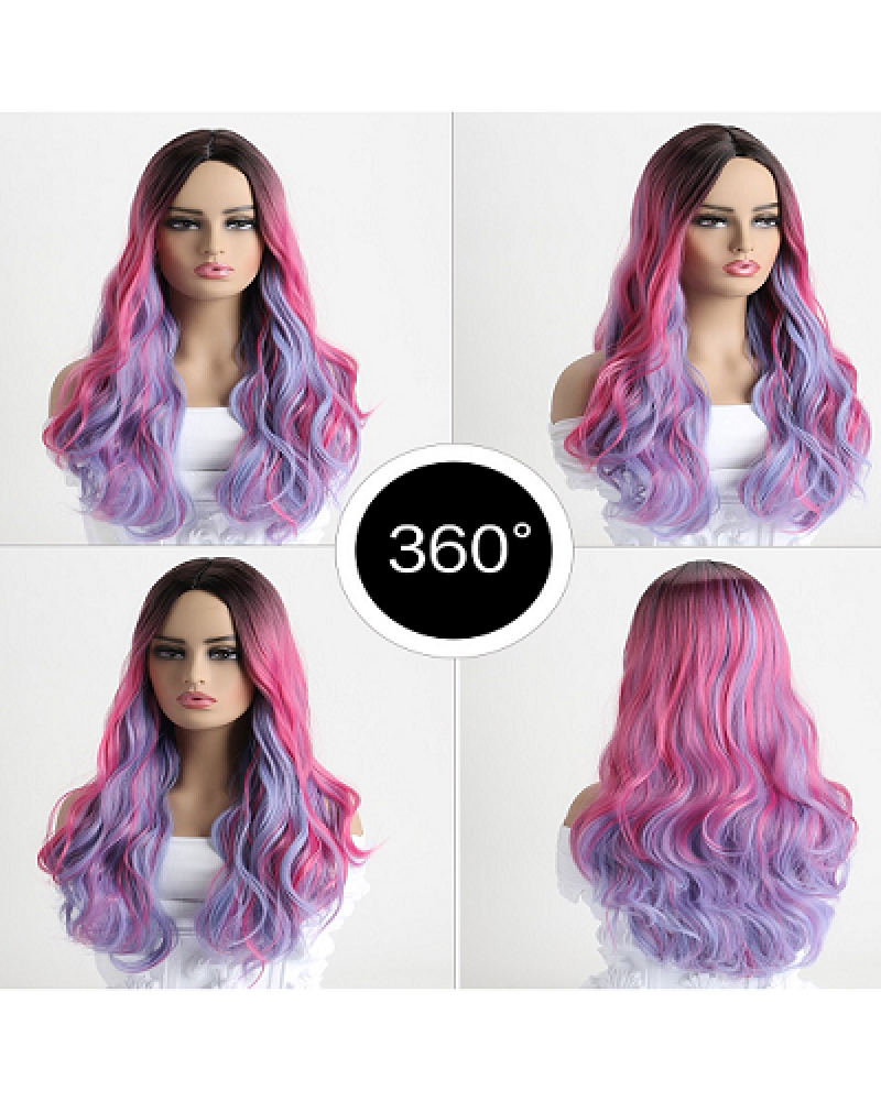 Ophelia's Dream Toys - Purple Pink Wavy Hair Wig