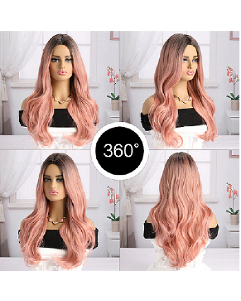 Ophelia's Dream Toys - Pastel Pink Balayage Wavy Hair Wig