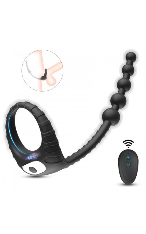 Ophelia's Dream Toys - Vibrating ring with anal beads