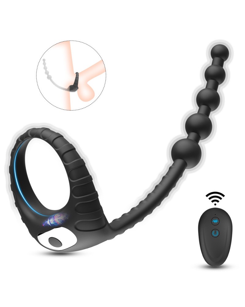 Ophelia's Dream Toys - Vibrating ring with anal beads