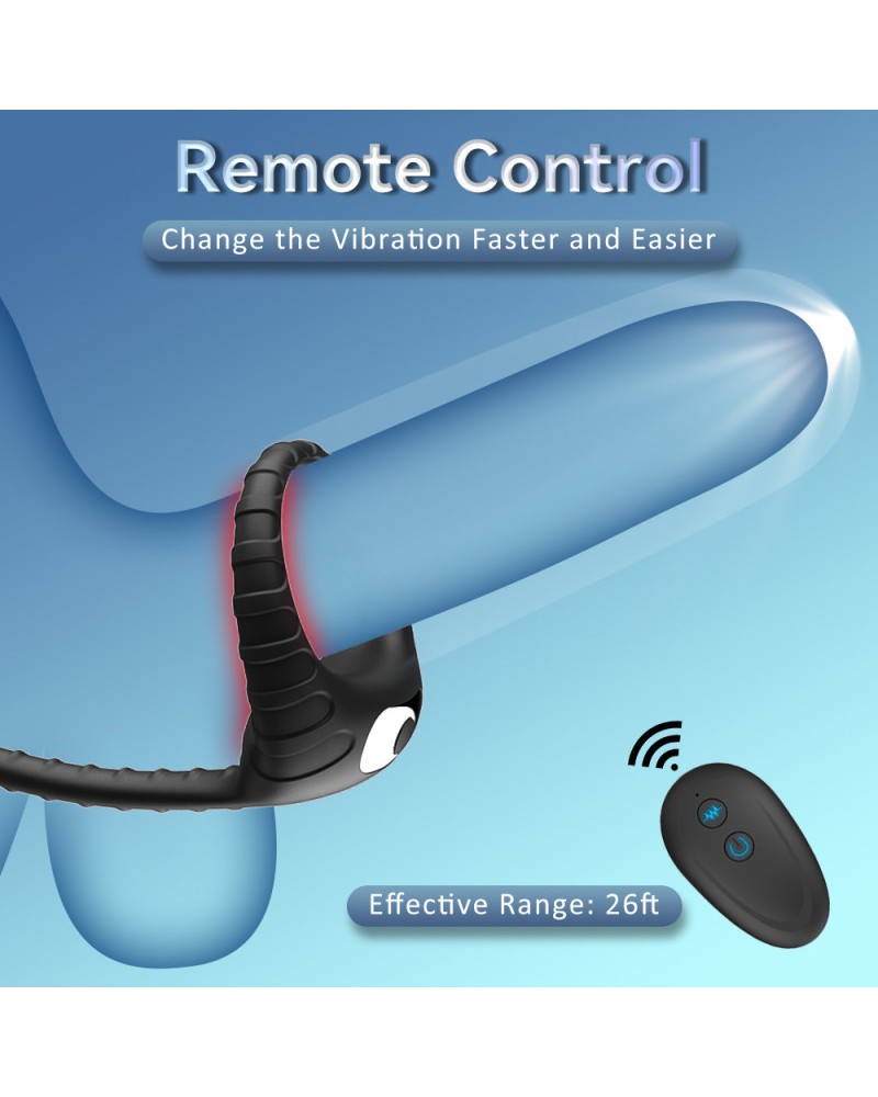 Ophelia's Dream Toys - Vibrating ring with anal beads
