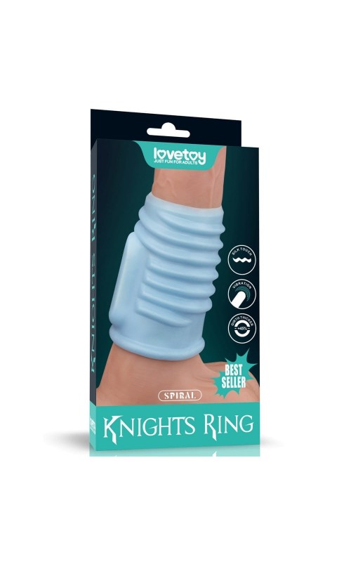 LOVETOY- Vibrating Spiral Knights Ring Blue