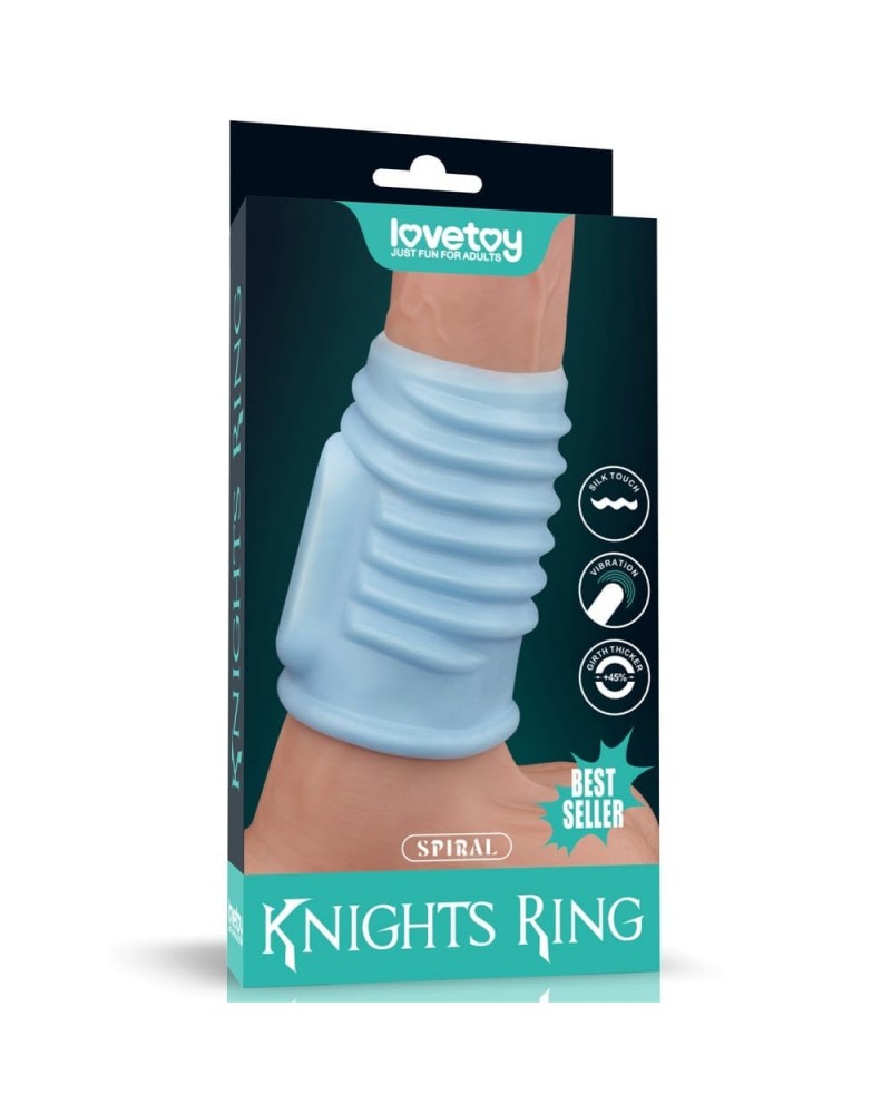 LOVETOY- Vibrating Spiral Knights Ring Blue