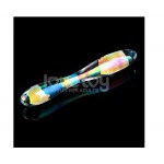 LOVETOY Glow in the Dark Glass Dildo Twilight Gleam Double Delight