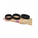 LOVETOY Pack of 3 Penis Ring Power Ring Black