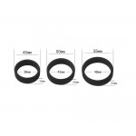 LOVETOY Pack of 3 Penis Ring Power Ring Black