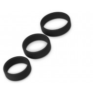 LOVETOY Pack of 3 Penis Ring Power Ring Black