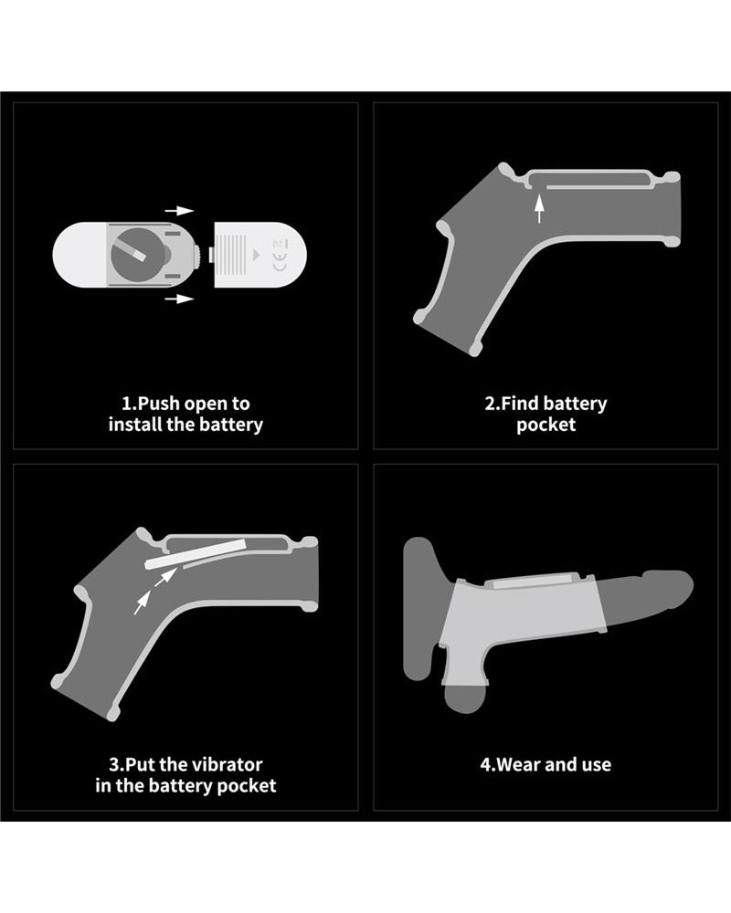 LOVETOY- Penis and Testicles Sleeve with Vibration Silk Knights