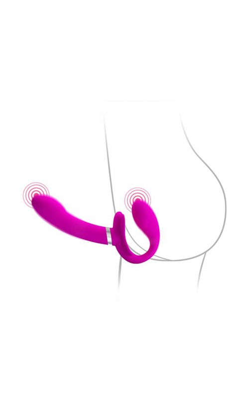 PRETTYLOVE- Valerie Couple Vibe Strapless Strap-on