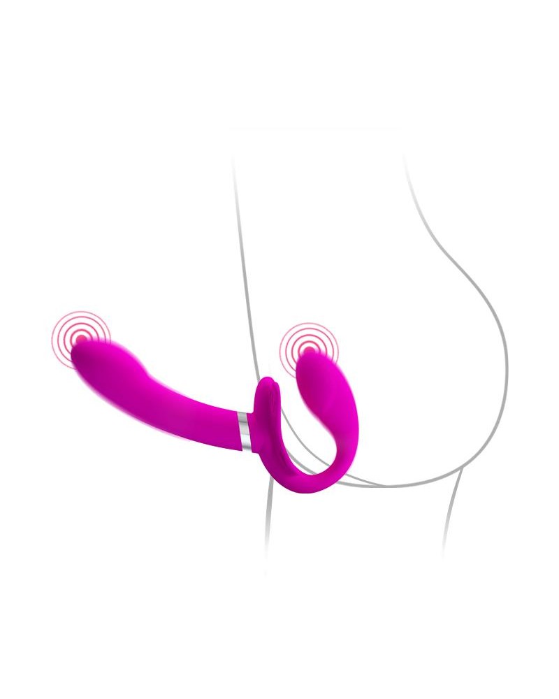PRETTYLOVE- Valerie Couple Vibe Strapless Strap-on