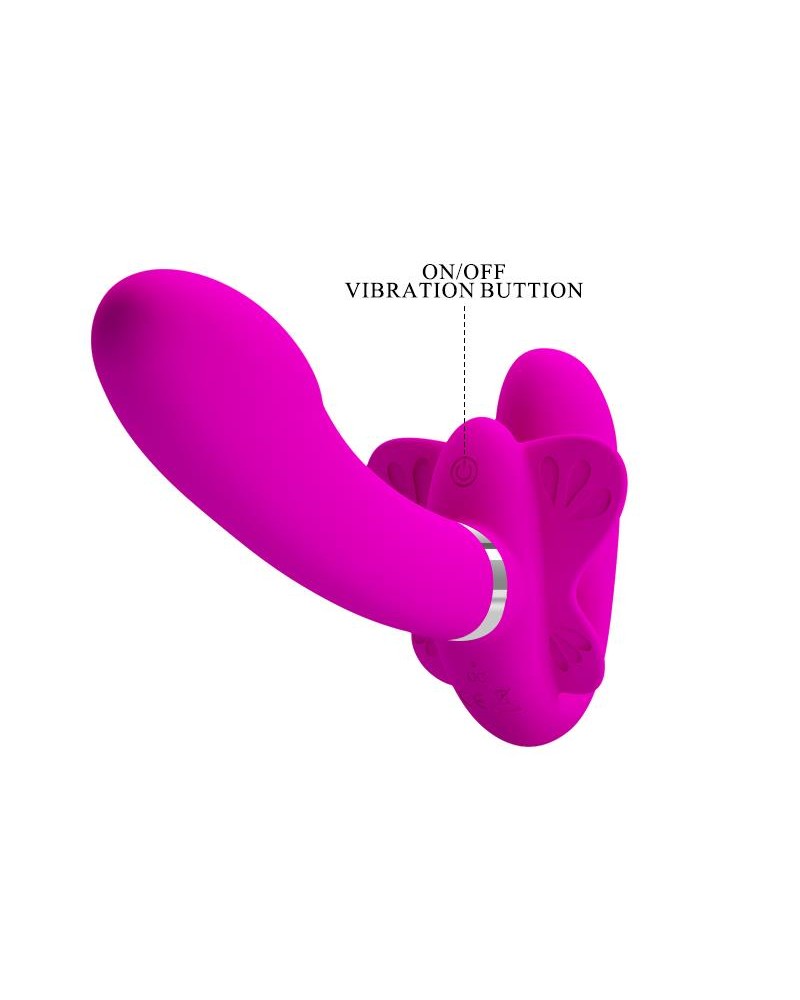 PRETTYLOVE- Valerie Couple Vibe Strapless Strap-on