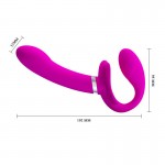 PRETTYLOVE- Valerie Couple Vibe Strapless Strap-on