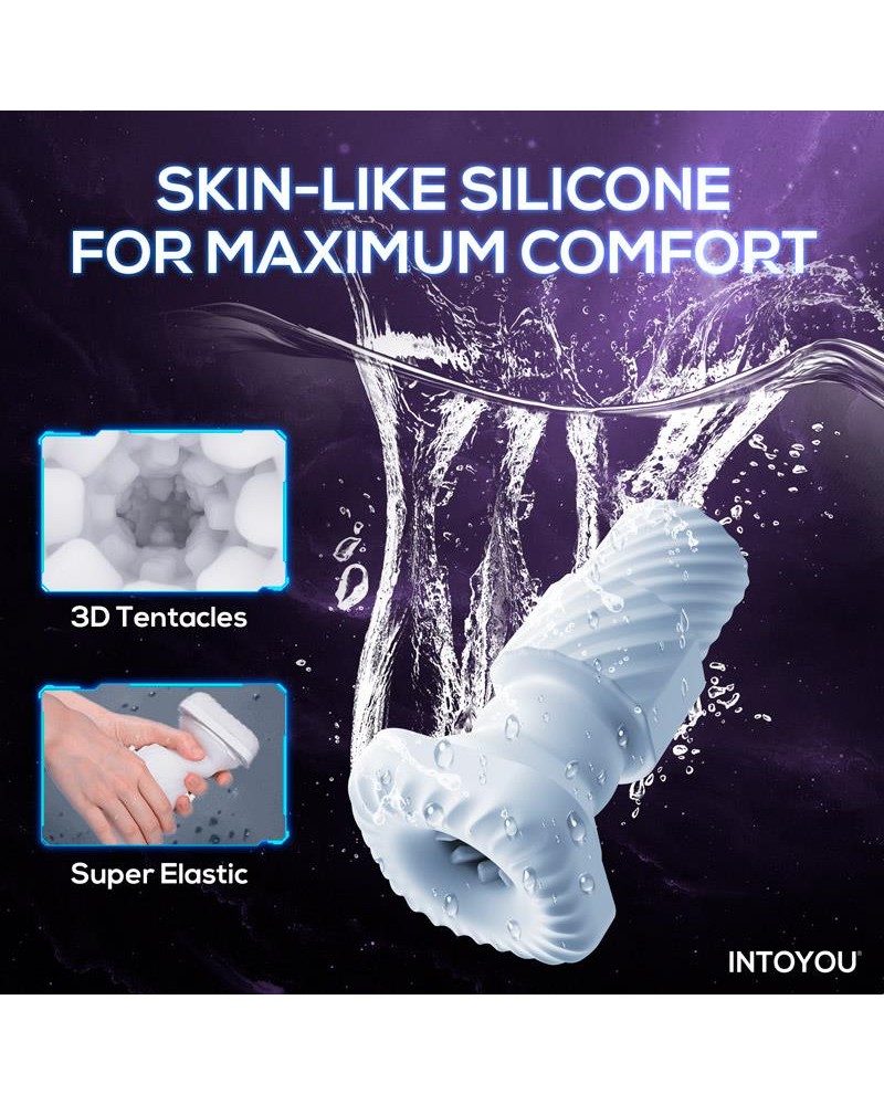 INTOYOU Elon Intelligent Masturbator with Up and Down Movement, Vibration, Heat and Phone Holder