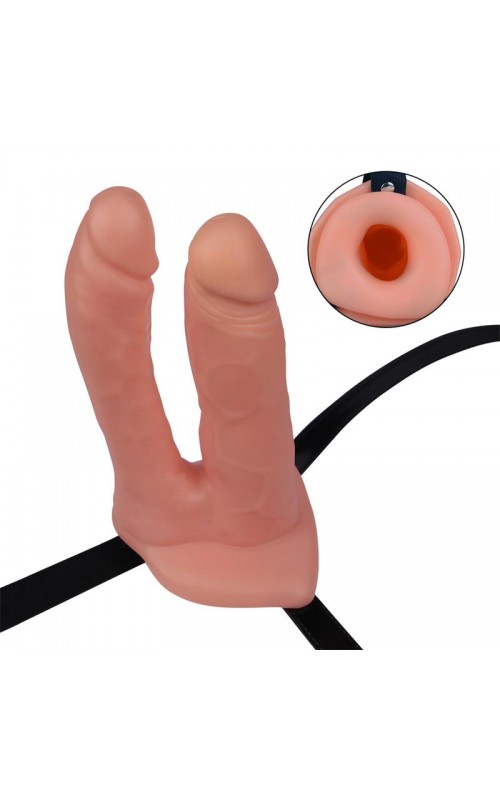 LOVETOY- Harness Double Hollow Dildo