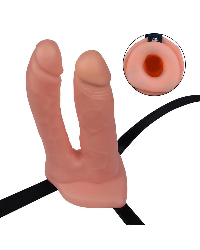 LOVETOY- Harness Double Hollow Dildo