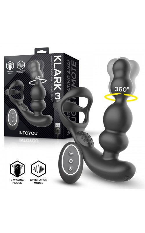 INTOYOU Klark Vibrating and Waving Butt Plug with Remote