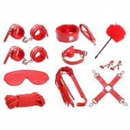 Bondage Set 10 Pieces Red	