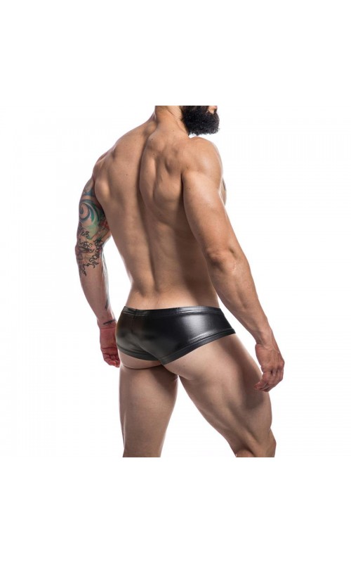 C4M Booty Shorts Leatherette Black