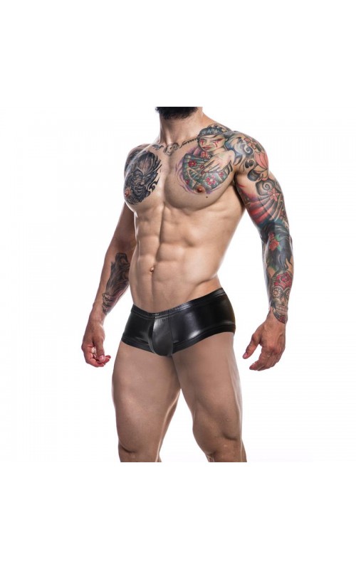 C4M Booty Shorts Leatherette Black