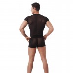 Fishnet Short Sleeve T-shirt Black
