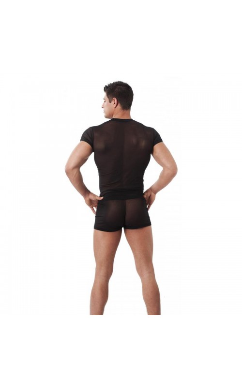 Fishnet Short Sleeve T-shirt Black