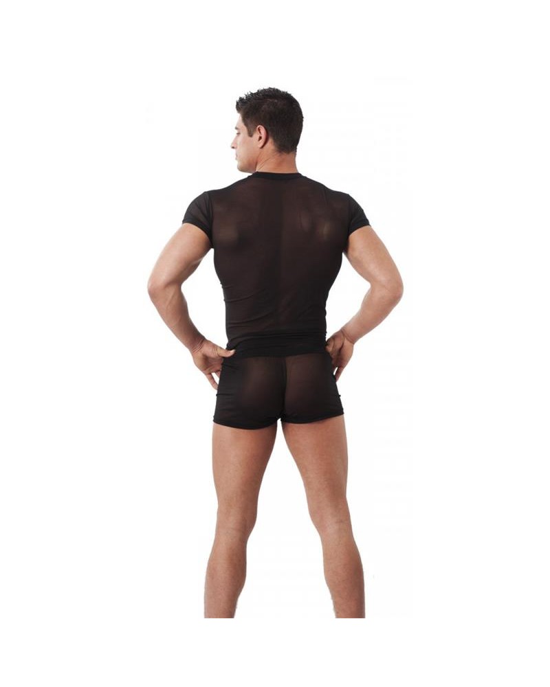 Fishnet Short Sleeve T-shirt Black