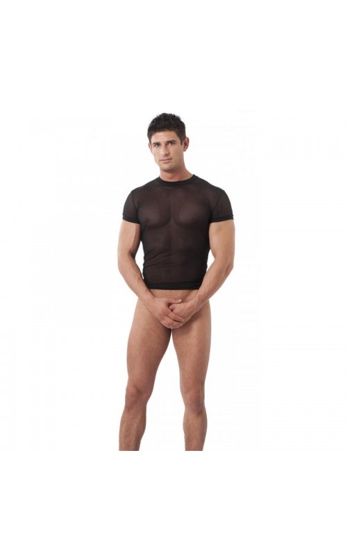 Fishnet Short Sleeve T-shirt Black