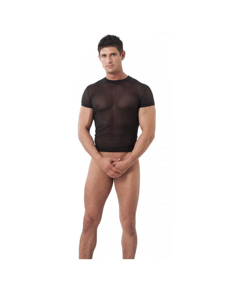 Fishnet Short Sleeve T-shirt Black