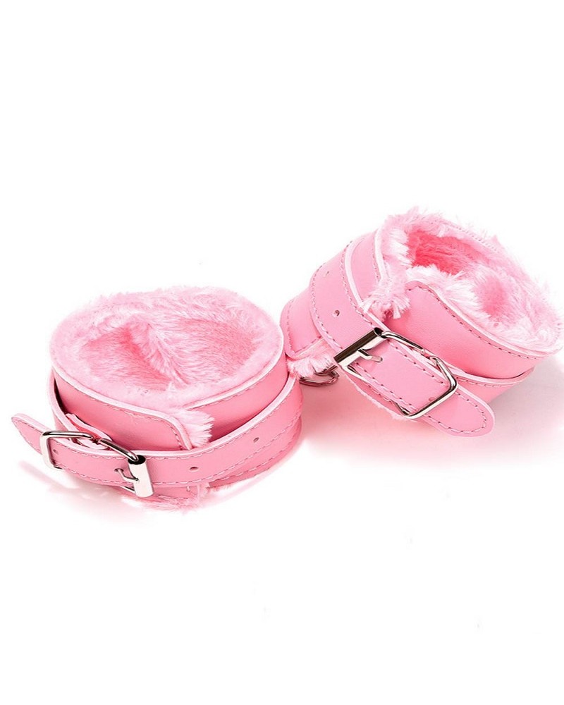 Ophelia's Dream Toys - Pink SM Bondage Sex Leather Handcuffs