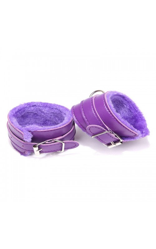 Ophelia's Dream Toys - Purple SM Bondage Sex Leather Handcuffs Ophelia's Dream Toys - Purple SM Bondage Sex Leather Handcuffs