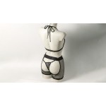 Ophelia's Dream Lingerie - Fishnet set bra-crotchless shorts black