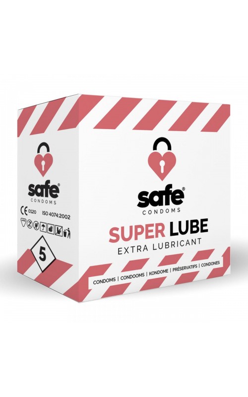 SAFE - Condoms With Extra Lubricant - Superlube - 5 pieces
