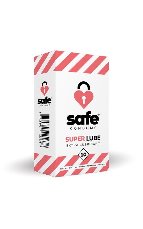 SAFE - Condoms With Extra Lubricant - Superlube - 10 pieces