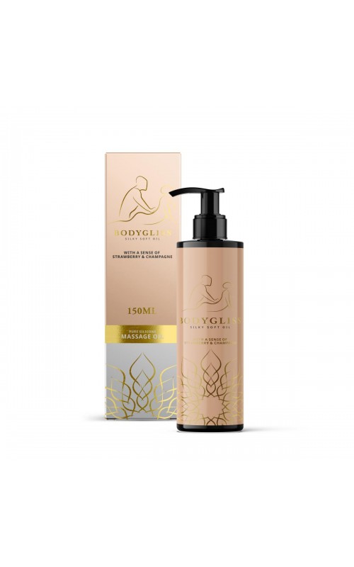 BodyGliss - Massage Oil And Lubricant in 1 Strawberry & Champagne - 150 ml