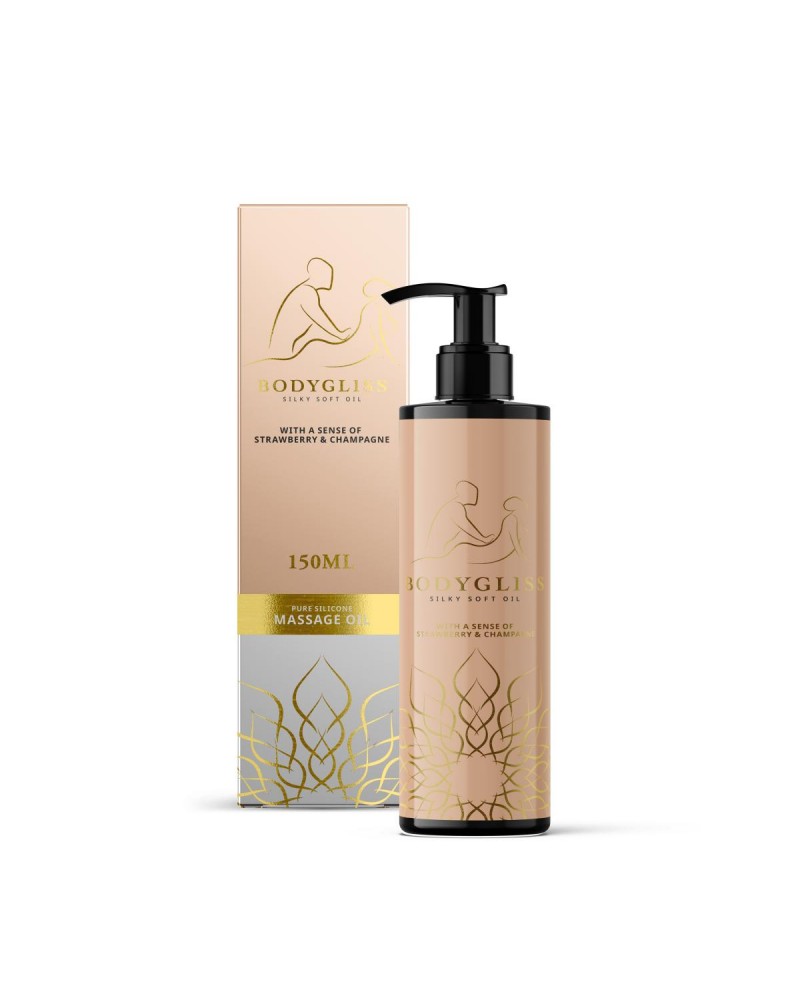 BodyGliss - Massage Oil And Lubricant in 1 Strawberry & Champagne - 150 ml