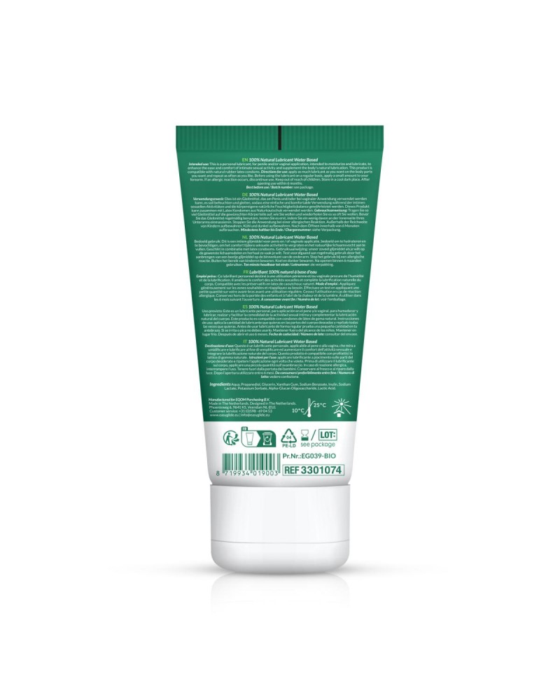 EasyGlide - Bio & Natural Waterbased Lubricant Fragrance Free - 100 ml
