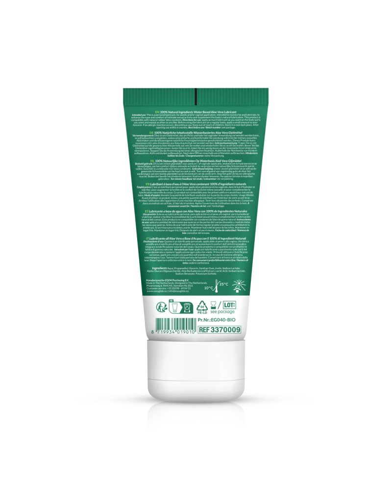 EasyGlide - Bio & Natural Water Based Aloë vera Lubricant - 100 ml