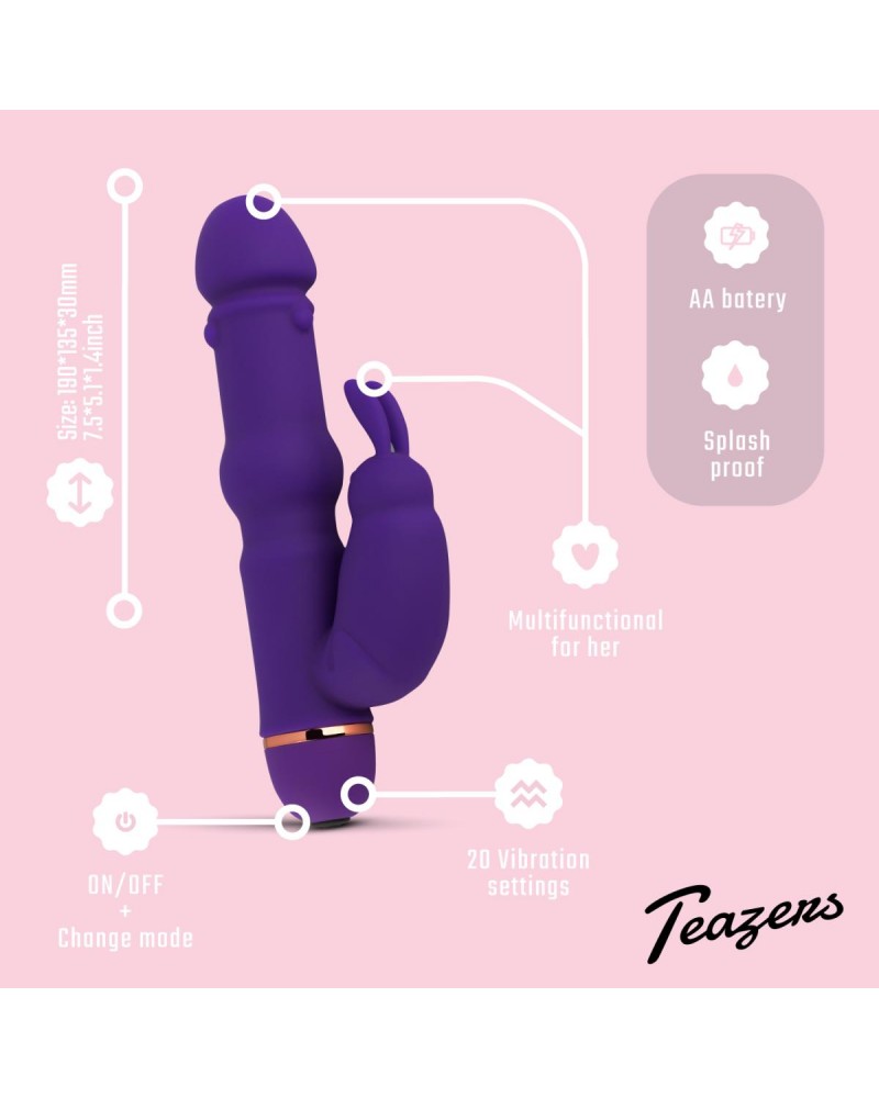 Silicone Rabbit Vibrator - Purple Silicone Rabbit Vibrator - Purple