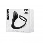 Randal Butt Plug with Penis Ring Silicone Black