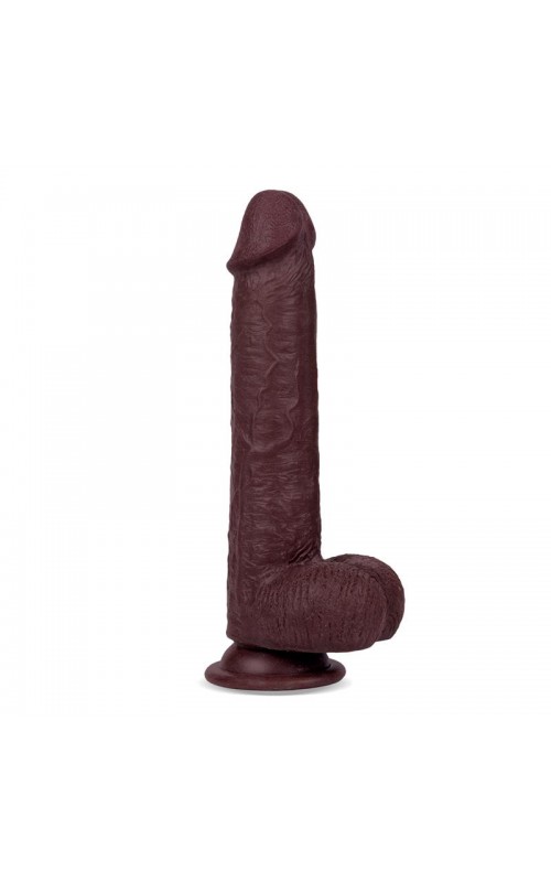 Slidy Realistic Dildo Dual Layer Retractable and Adjustable 9"	