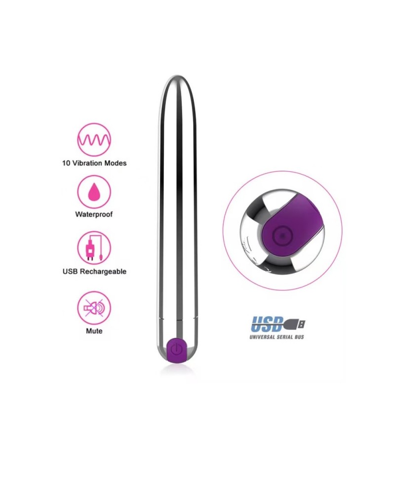 Ophelia's Dream Toys - Silver Bullet Vibrator 18cm Ophelia's Dream Toys - Silver Bullet Vibrator 18cm