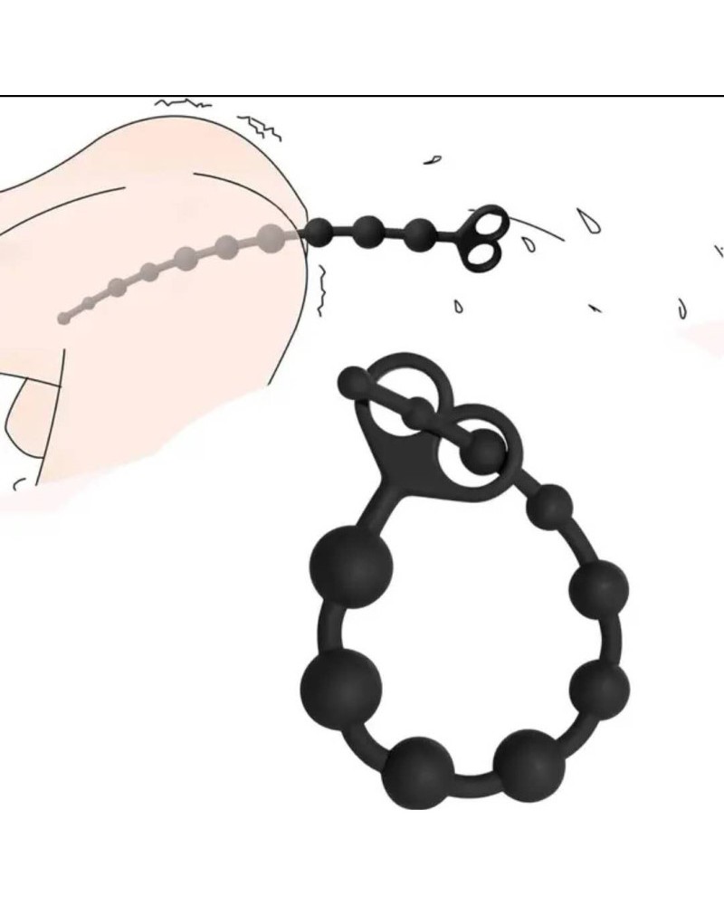 Ophelia's Dream Toys- Black Anal Beads