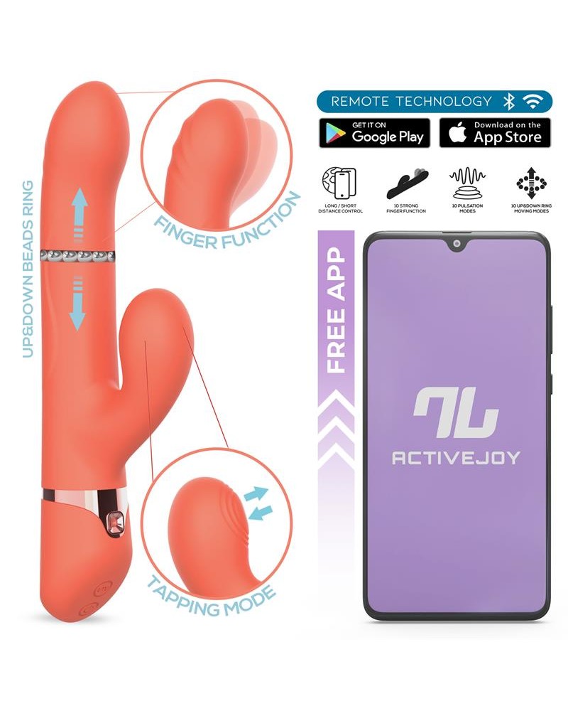 Mindy Vibe with Up and Down Beads Ring, Finger and Pulsation with APP